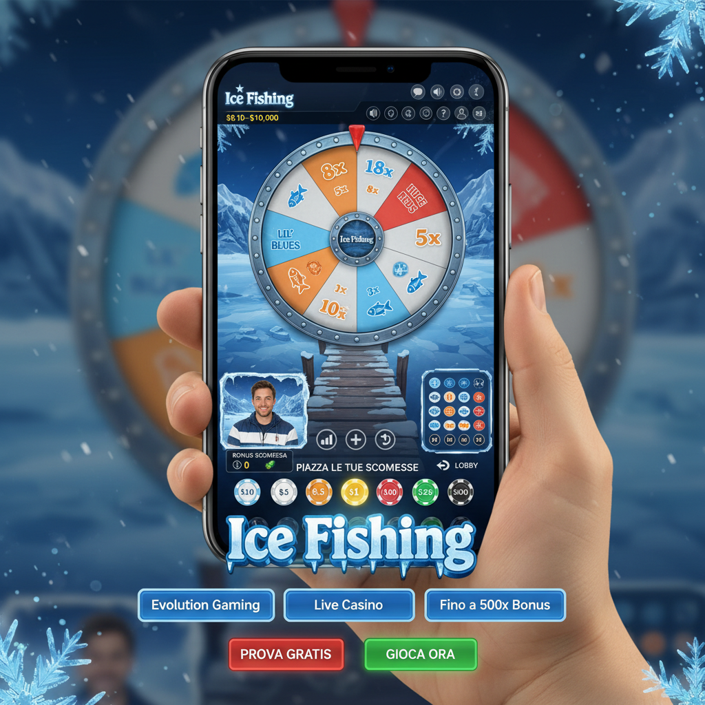 Ice Fishing Evolution Gaming su schermo smartphone - versione mobile per Italia